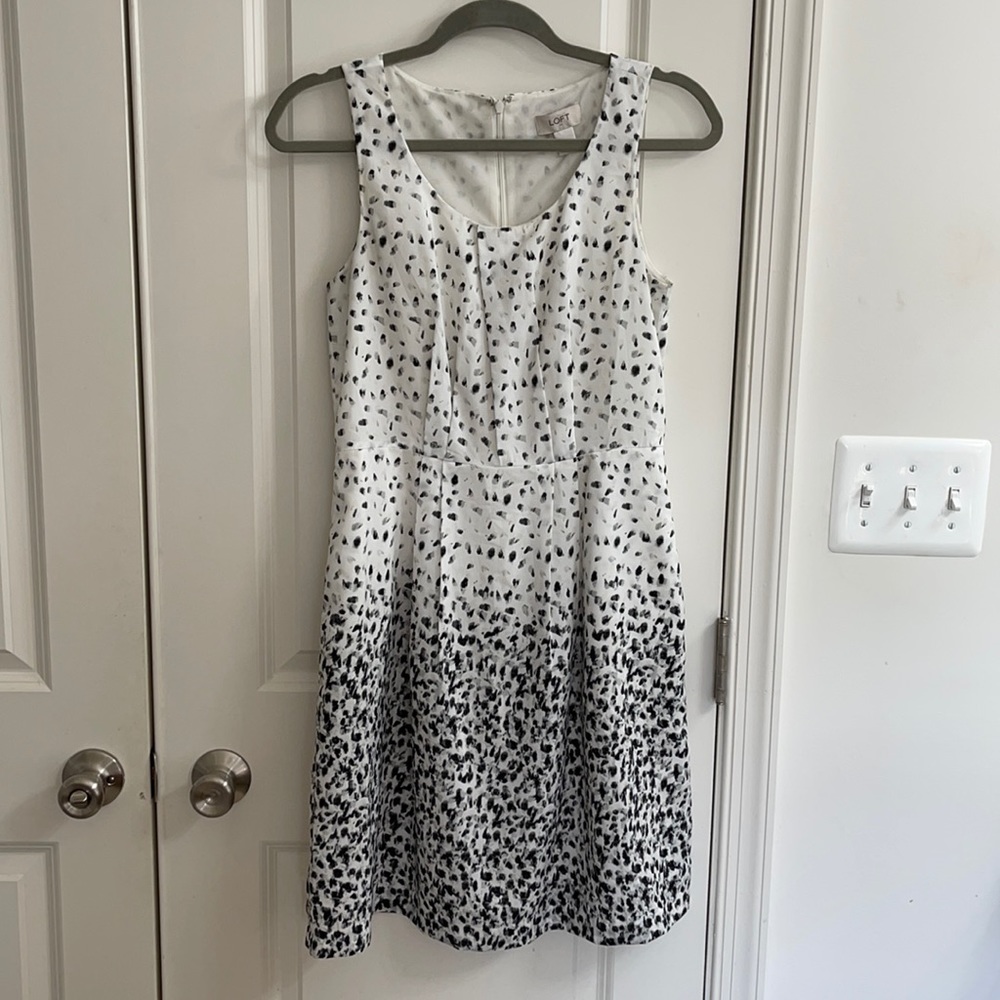 Grey Speckled And White Tank Dress
